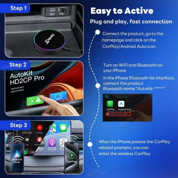 CarPlay adapter Carlinkit HD2CP Pro wireless Android Auto black