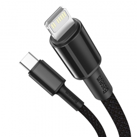 USB cable Baseus High Density Braided Fast Data PD 20W Type-C - Lightning 1.0m (black) CATLGD-01