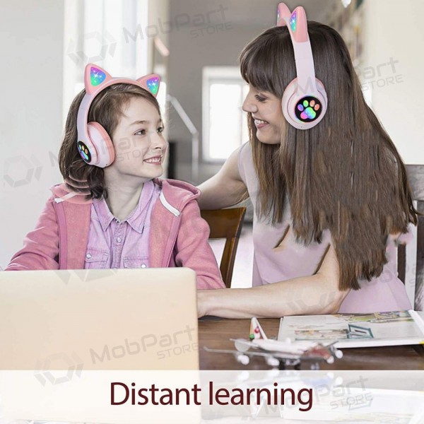 Wireless headphones Cat Glow on-ear with microphone USB-C + 3.5 mm