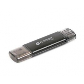 Flash / memory drive Platinet 32GB OTG USB 2.0 + microUSB (black)