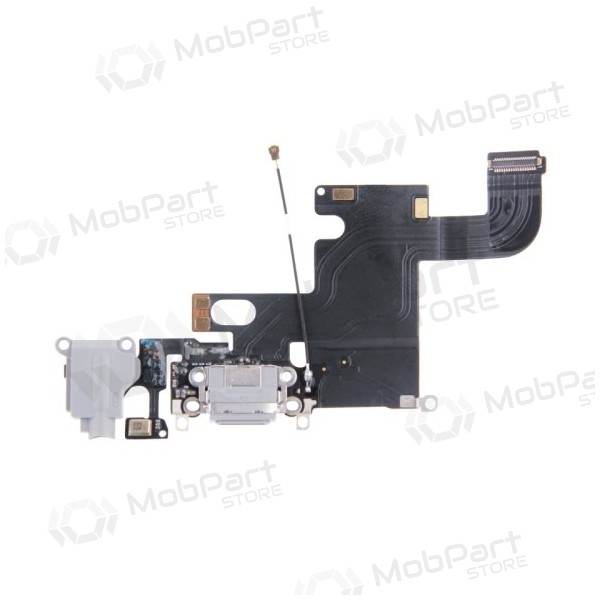 Apple iPhone 6 charging dock port and microphone flex (grey) (used, original) Apple iPhone 6 charging dock port and microphone flex (grey) (used, original)