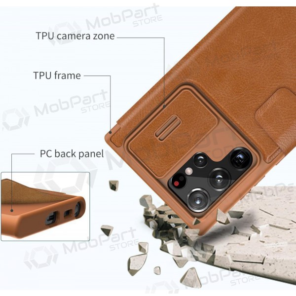 Samsung Galaxy S23 FE case „Nillkin Leather“ (brown) Samsung Galaxy S23 FE case „Nillkin Leather“ (brown)
