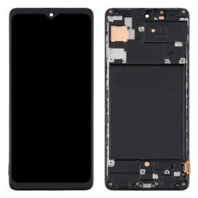 Samsung A715 Galaxy A71 2020 screen (black) (with frame) (service pack) (original)
