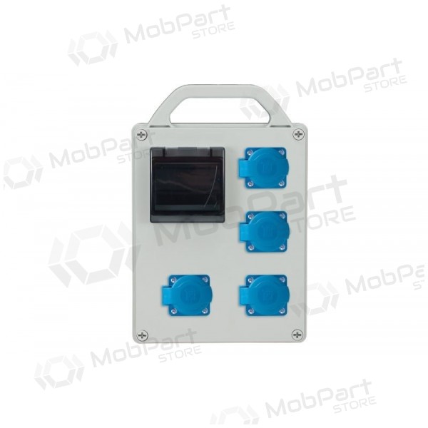 Pawbol B.1713R-S panel with sockets (4 mod., 16A 250V)