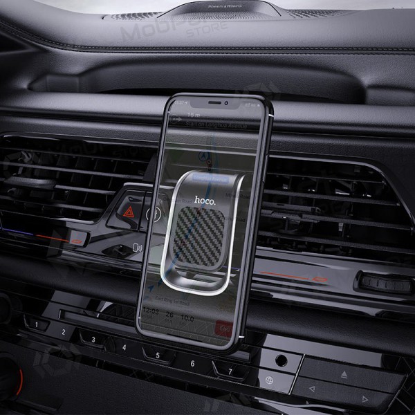 Automobilinis Universal telefono laikiklis Hoco CA74 tvirtinamas į ventiliacijos groteles, magnetinis, black-silver