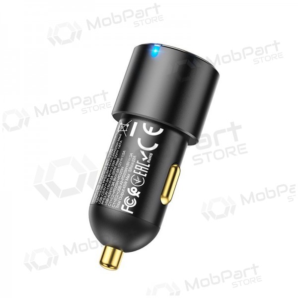 Car phone charger Hoco NZ6 45 W PD 2x USB-C + USB-A black