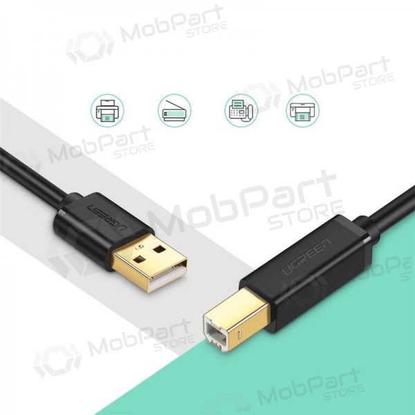 USB cable for printers Ugreen US135 USB-A to USB-B 3 m black