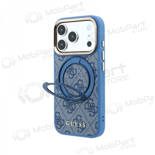 Apple iPhone 18 Pro case - Guess PU 4G Ring Stand MagSafe (blue)