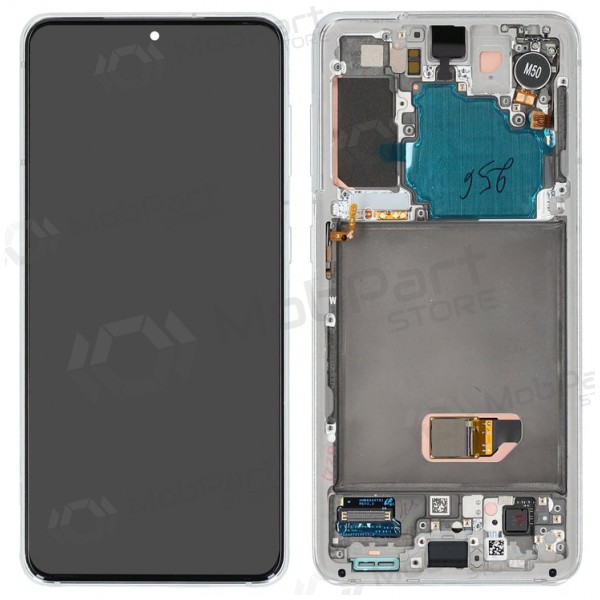 Samsung Galaxy S21 5G screen (white) (with frame) (original)