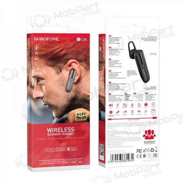 Wireless headset / handsfree Borofone BC36 black