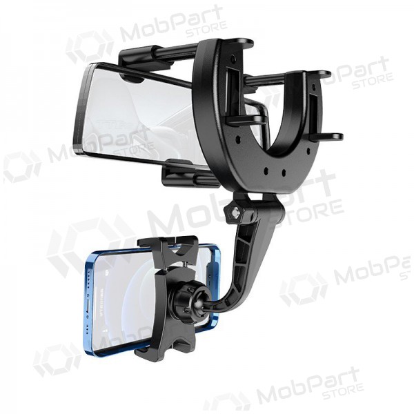 Car phone holder Borofone BH49 tvirtinamas ant veidrodėlio black