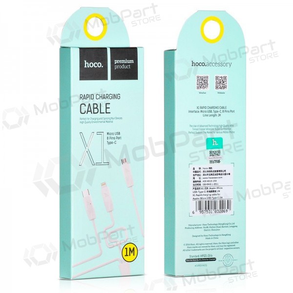 USB cable HOCO X1 Rapid 