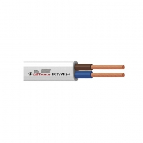 OMYp copper multiwire flat Lietkabelis cable (2x0.5, 100m)