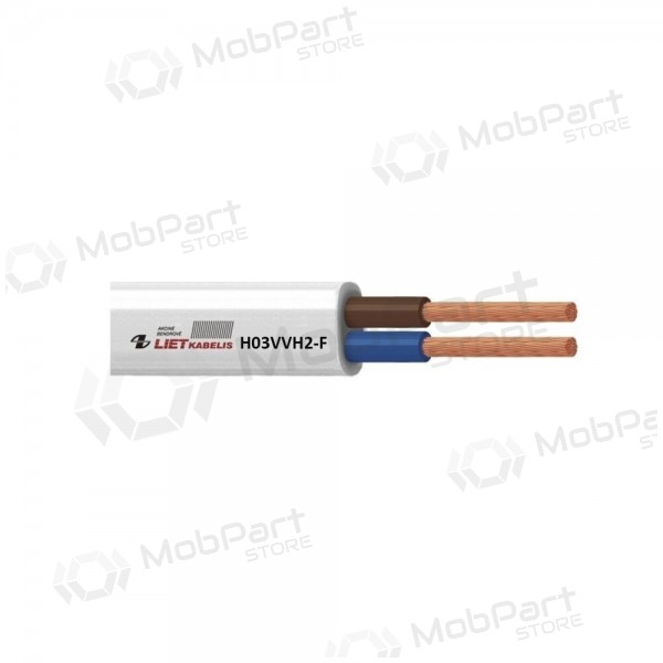 OMYp copper multiwire flat Lietkabelis cable (2x0.5, 100m)