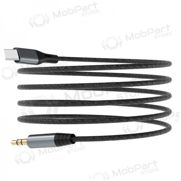 Audio cable Dudao L11ProT USB-C to 3.5 mm 1 m black