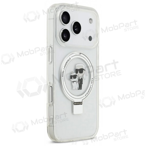 Apple iPhone 17 Pro Max case - Karl Lagerfeld Ringstand Karl and Choupette MagSafe (clear)