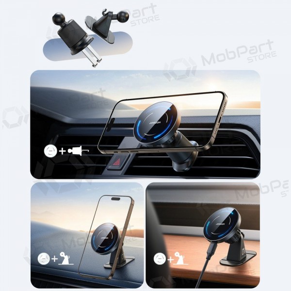 Automobilinis laikiklis-charger Joyroom JR-ZS502 MagSafe 15W (air vent/dashboard) black