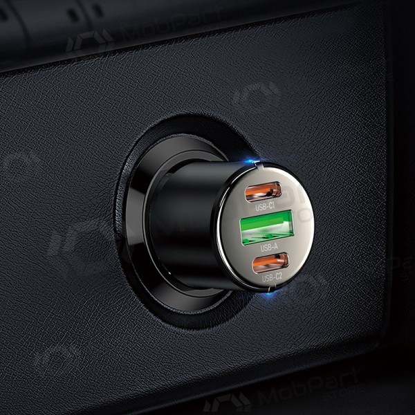Car phone charger Hoco NZ6 45 W PD 2x USB-C + USB-A black