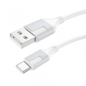 USB-C cable Borofone BX101 USB-A to USB-C 1 m white