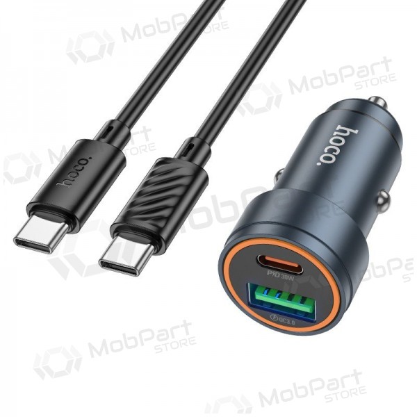 Car phone charger Hoco Z57A 30 W USB-C + USB-A with USB-C cable 1 m