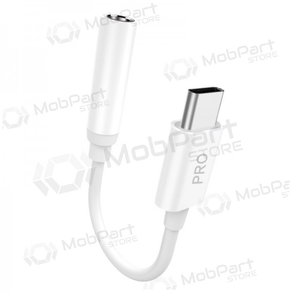 Audio adapter Dudao L16CPro USB-C to 3.5 mm white