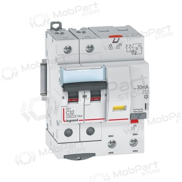 Current drain relay with automatic switch Legrand 411161 (C, 32A, 4P, 30mA, 230V)