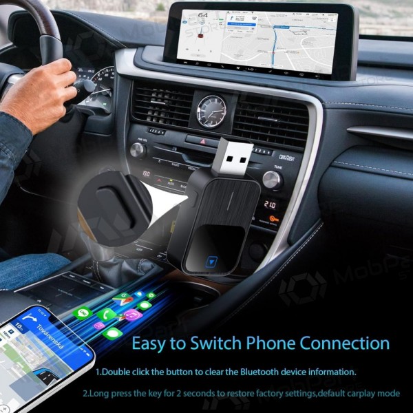 Wireless CarPlay/Android Auto adapter Reach K2 black
