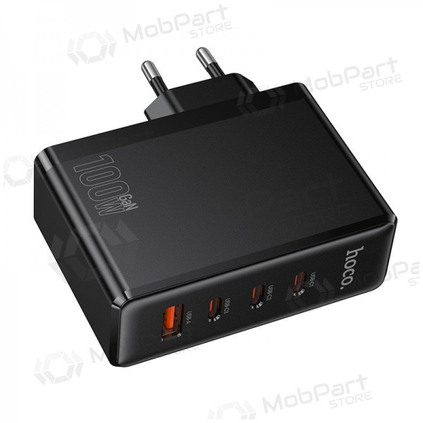 Phone charger Hoco N85 100 W 3x USB-C + USB-A black