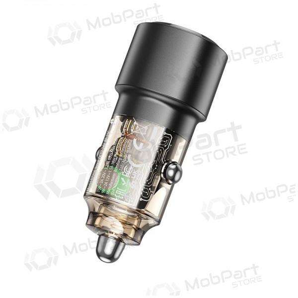 Car phone charger Borofone BZ20A 83 W PD QC 3.0 USB-C + USB-A black