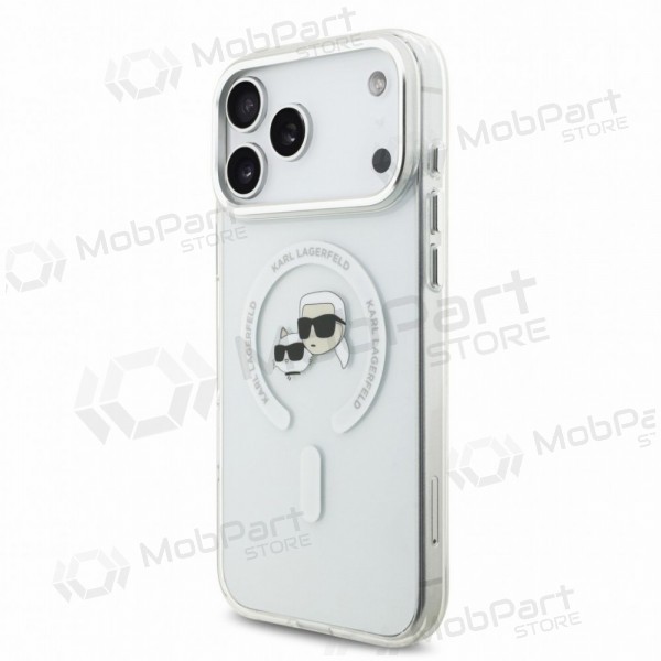 Apple iPhone 18 Pro case - Karl Lagerfeld IML K&CH Heads Metal Frame MagSafe (clear)