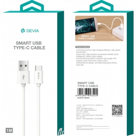USB cable Devia Smart Type-C 1.0m (white)