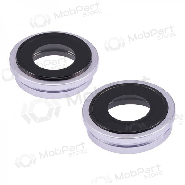 iPhone 14 / 14 Plus camera glass / lens (2pcs) (purpurinis) (with frame)