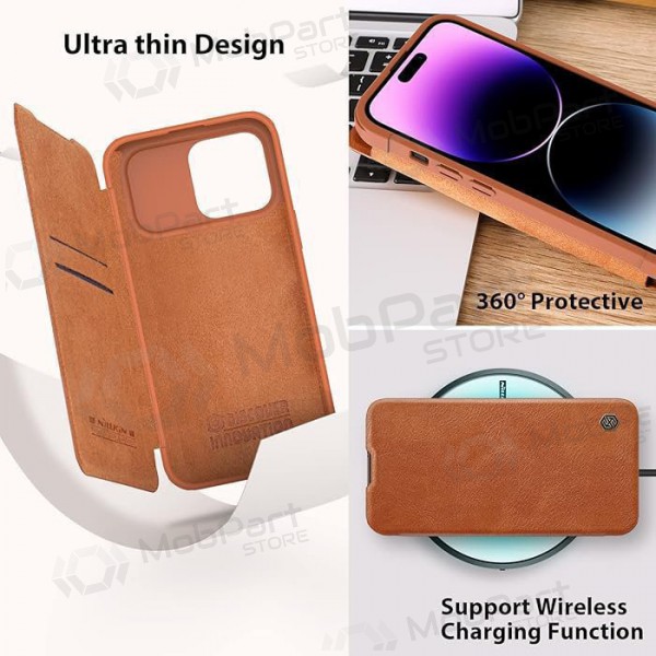 Apple iPhone 14 Plus case „Nillkin Leather“ (brown) Apple iPhone 14 Plus case „Nillkin Leather“ (brown)