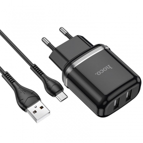 Charger Hoco N4 + microUSB (2.4A) (black)