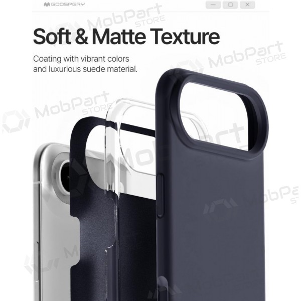 Apple iPhone Air case Mercury "Pure Magsafe Silicon Case" (dark blue)