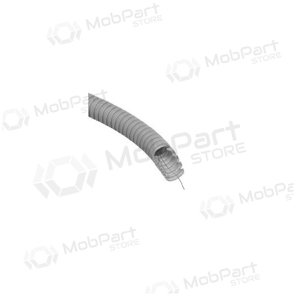 Corrugated conduit grey D16 with wire Glob-El GL101W320 (halogen-free, 320N/5 cm, 50 m)