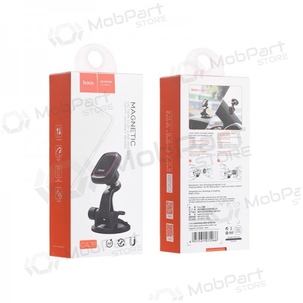 Automobilinis Universal telefono laikiklis Hoco CA28, tvirtinamas ant prietaisų skydelio, magnetinis, black