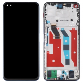Ekranas Huawei Nova 8i/Honor 50 Lite/Honor X20 su lietimui jautriu stikliuku and rėmeliu Black ORG