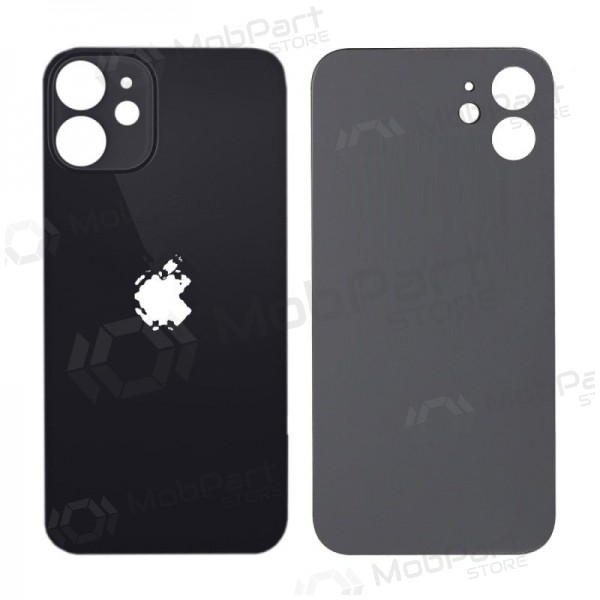 Apple iPhone 12 mini back / rear cover (black) (bigger hole for camera) Apple iPhone 12 mini back / rear cover (black) (bigger hole for camera)