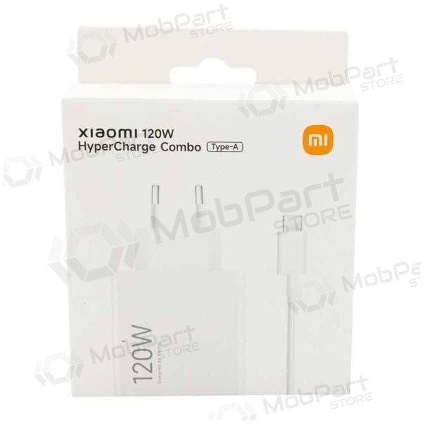 Original xiaomi (BHR9462EU) 120w charger + type-C cable white with packaging.