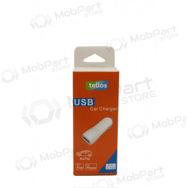 Charger automobilinis Tellos C102 USB (1A) (white)