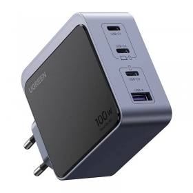 Network charger Ugreen X565 100 W GaN 3x USB-C + USB-A grey