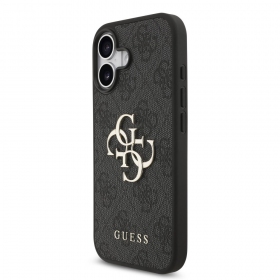 Apple iPhone 17 case - Guess PU 4G Metal Logo (grey)