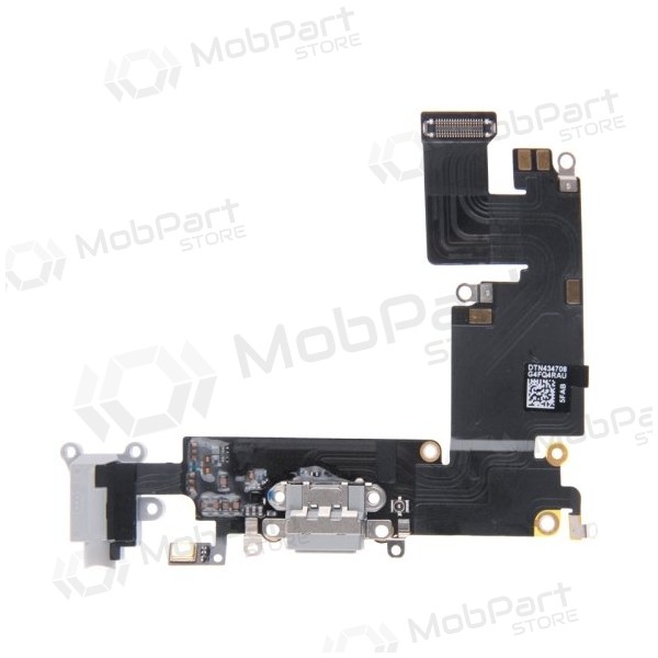 Apple iPhone 6 Plus charging dock port and microphone flex (šviesiai grey) (used, original) Apple iPhone 6 Plus charging dock port and microphone flex (šviesiai grey) (used, original)