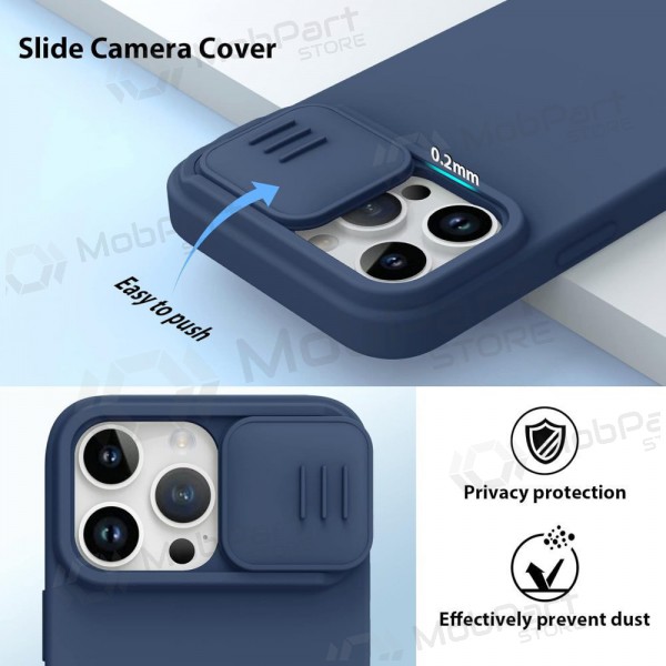 Apple iPhone 15 Pro Max case „Nillkin Silicone“ (dark blue) Apple iPhone 15 Pro Max case „Nillkin Silicone“ (dark blue)