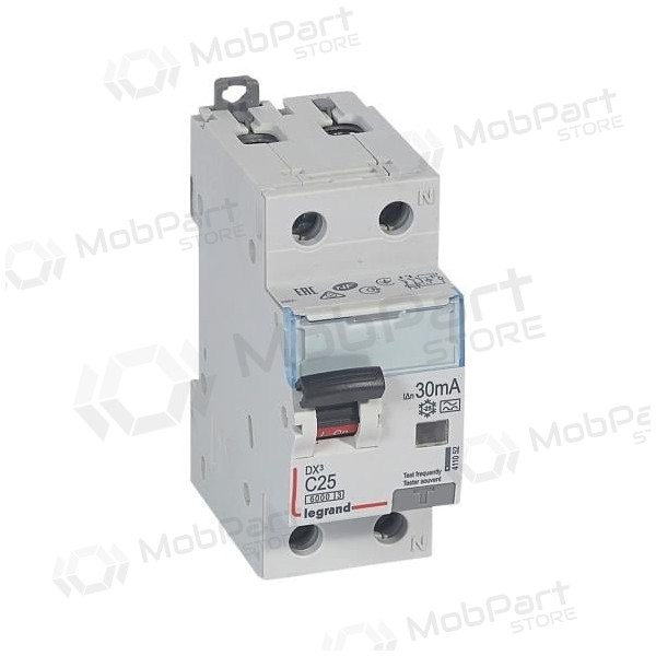 Residual current relay with automatic circuit breaker Legrand 411053 (C, 32A, 2P, 30mA, 230V).