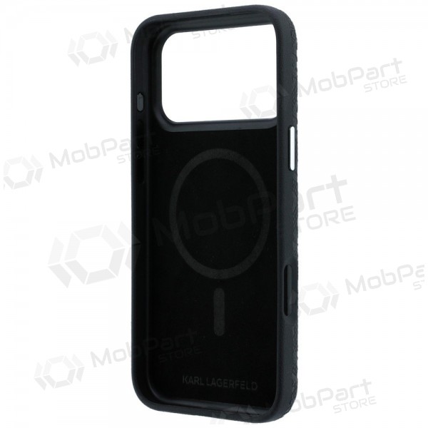 Apple iPhone 18 Pro Max case - Karl Lagerfeld PU Grained Allover Semi Wrap MagSafe (black)