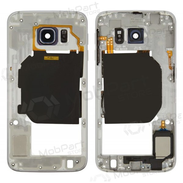 Samsung G920F Galaxy S6 middle cover (white) (used Grade B, original)