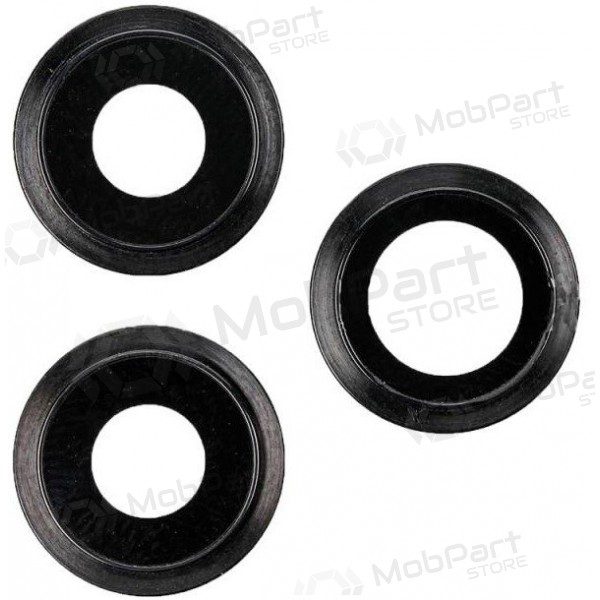 Apple iPhone 11 Pro / 11 Pro Max camera glass / lens (3pcs) (black) (with frame)