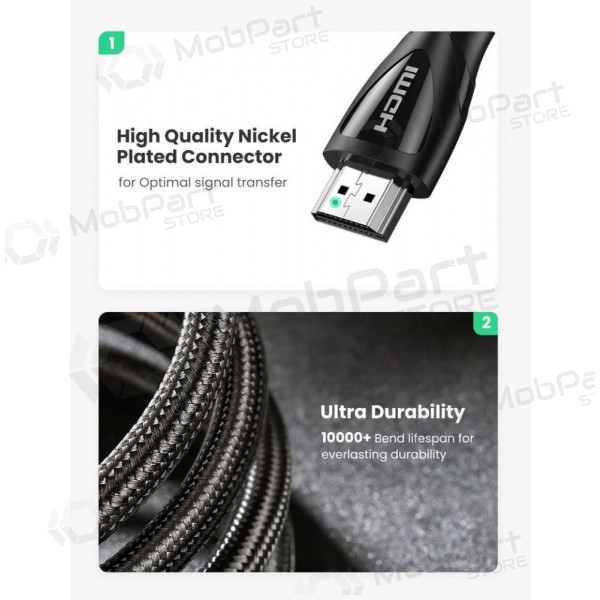 HDMI cable Ugreen HD140 HDMI 2.1 2 m black